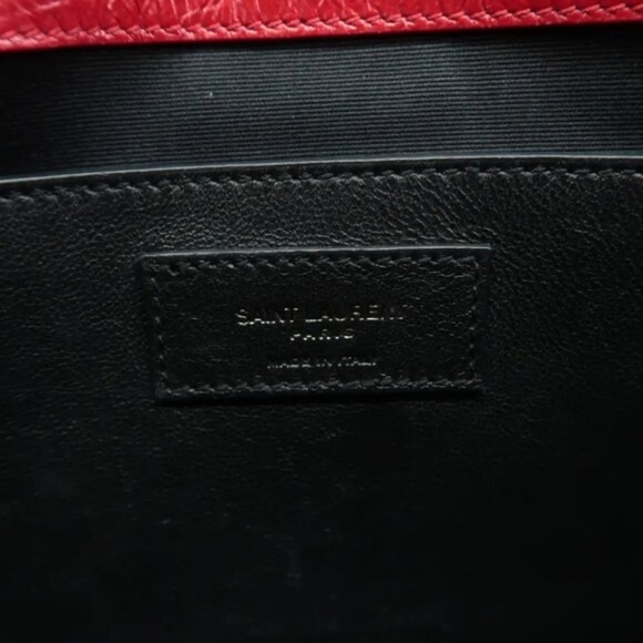 100% Authentic Saint Laurent Niki Red Leather Shoulder Bag - Picture 10 of 12
